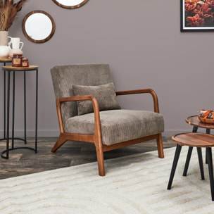 Fauteuil Salon Cotele Scott Taupe
