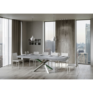 Table extensible 90x180/284 cm Volantis Premium Gris Béton cadre 4/A