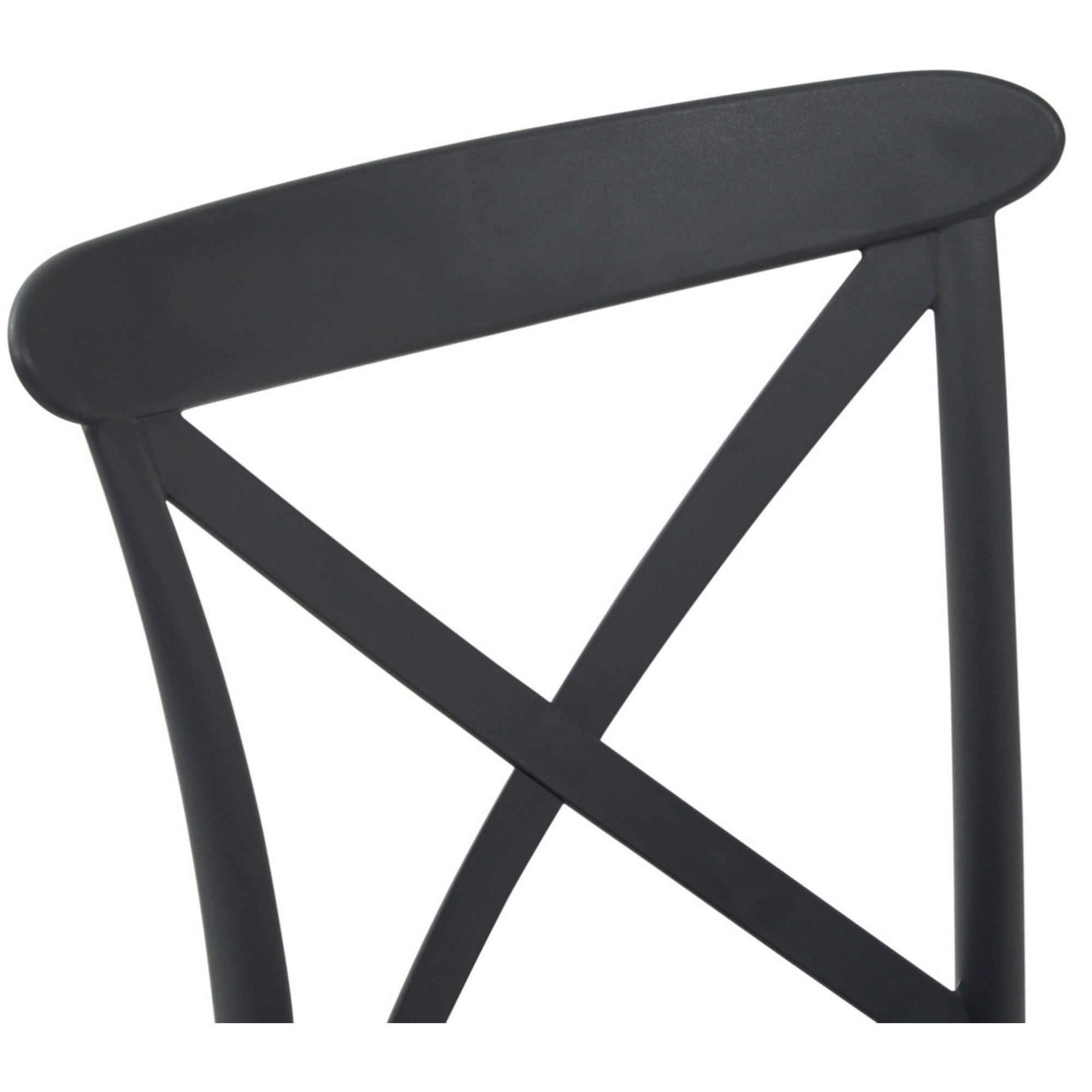 Set di 4 sedie ROTTERDAM in polipropilene antracite, impilabili