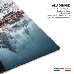 Paysage hiver village de pecheur norvegien  Tableau alu Dibond