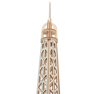 Maqueta 3D de madera. Torre Eiffel en París. 52 piezas.