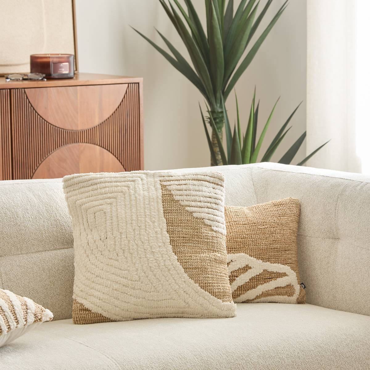 Coussin Loomia carré 40x40cm géométrique