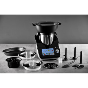 Robot de cocina 1000w de 4,5l de 12 programas con control de temperatura y temporizador masterpro by carlo cracco
