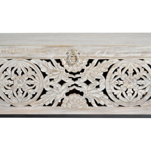 Baúl - madera de mango y metal - 50x116x40cm