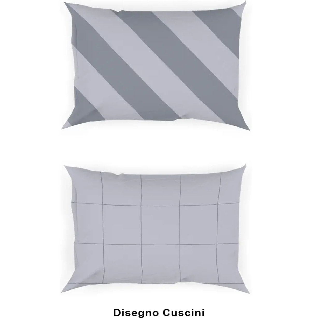Completo Lenzuola ELITE GRIGIO 100% Cotone e Made in Italy a righe moderno