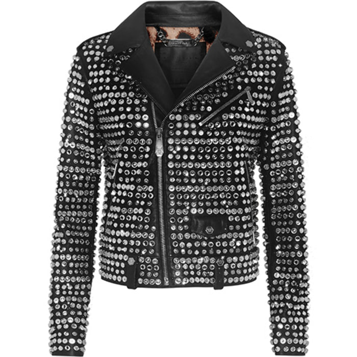 PHILIPP PLEIN Leather Biker
