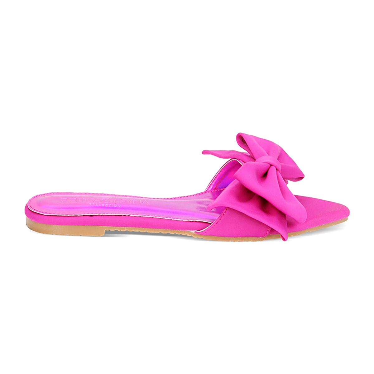 Sandalias planas fucsias en lycra
