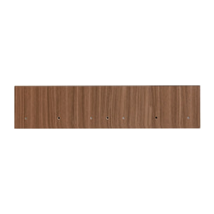 Mensola da muro moderna in legno noce e nero 110x20x25 cm – Toledo