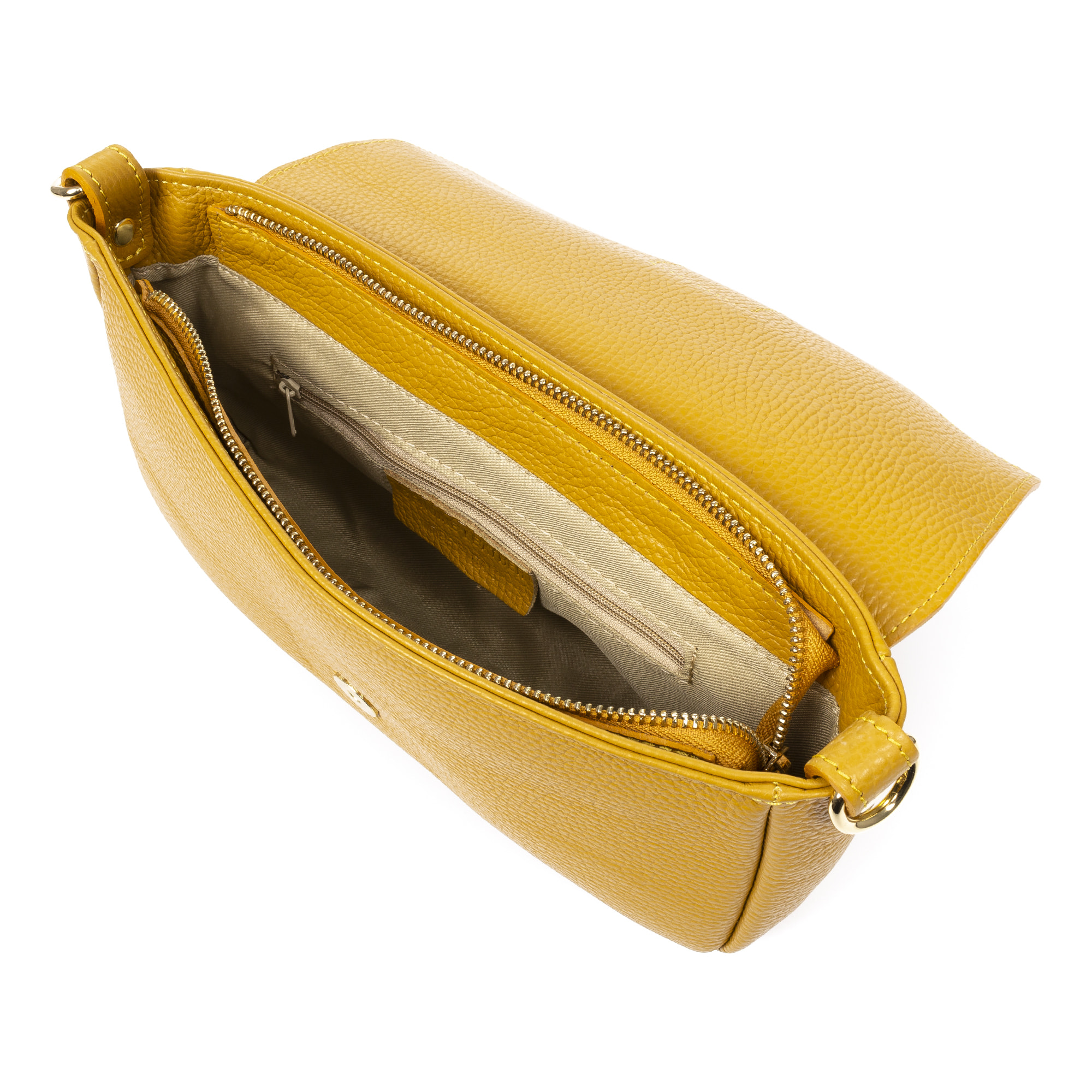 Alluvioni borsa a mano e borsa a tracolla donna. Pelle autentica finitura Dollaro.