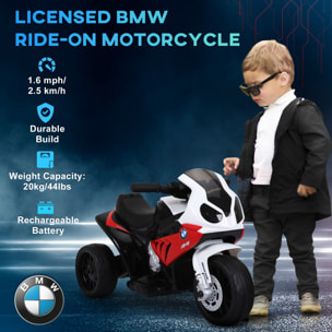 Moto électrique pour enfants 3 roues 6 V 2,5 Km/h effets lumineux et sonores rouge BMW S1000 RR