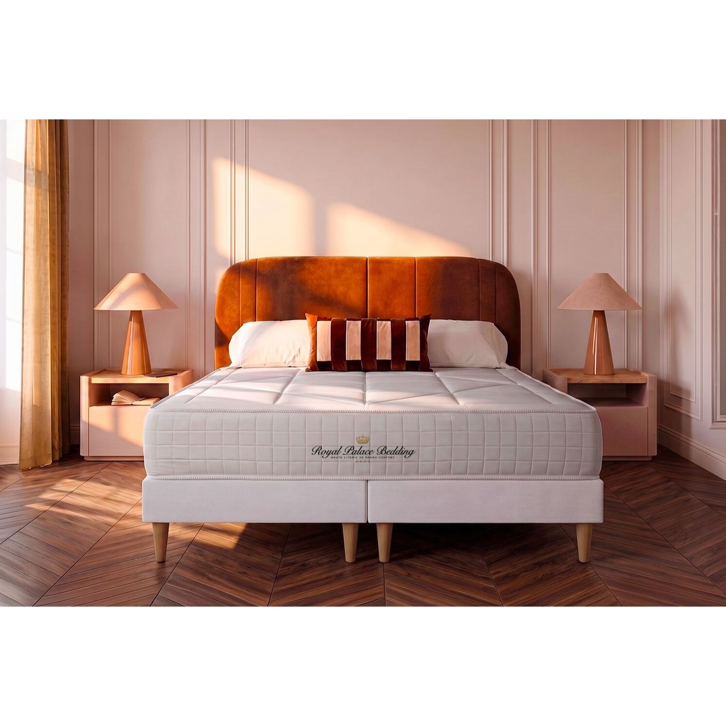Ensemble 2p - Matelas Ressorts ensachés et mémoire de forme -  Maxi Epaisseur : 26cm - Confort : Équilibré - Windsor