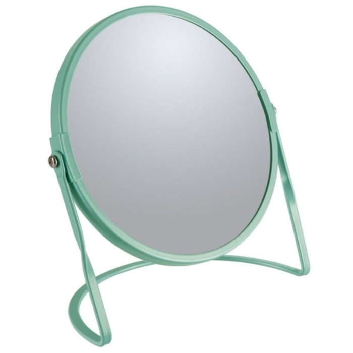Miroir grossissant sur pied Acier AKIRA Vert mat Spirella