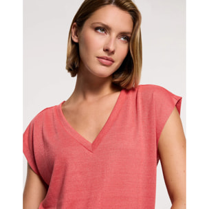 Camiseta Manga Cortal Coral - Imara