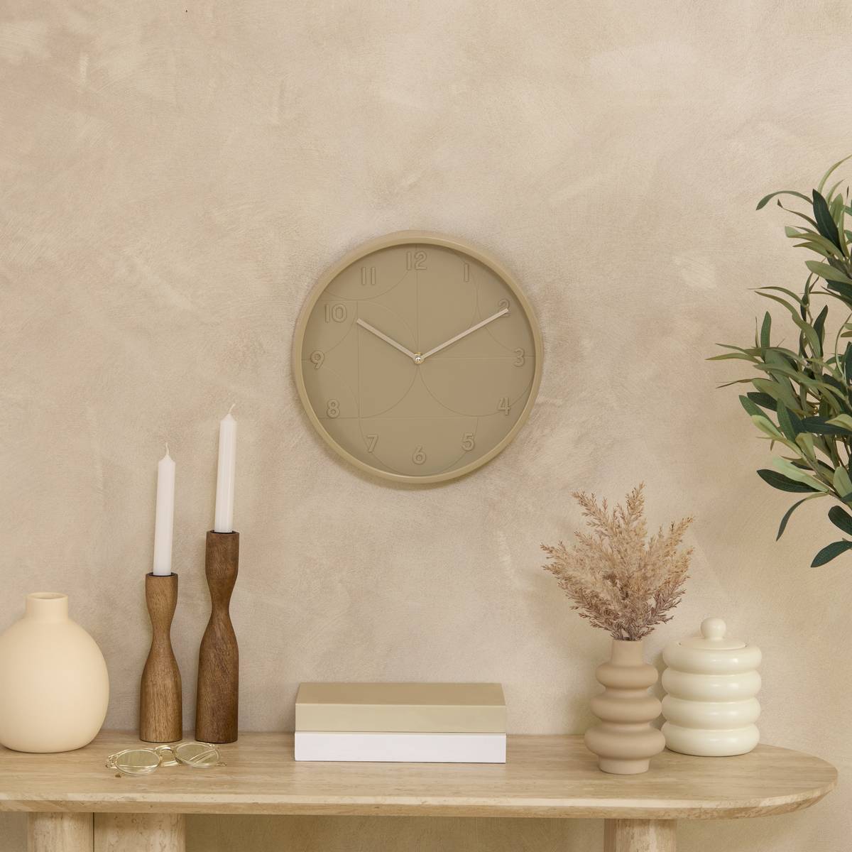 Horloge Samy D30cm sable