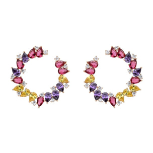 Pendientes Lux by Lux acabadoss en oro amarillo de 18K