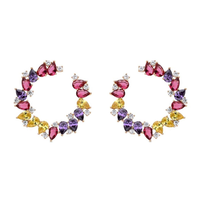 Pendientes Lux by Lux acabadoss en oro amarillo de 18K