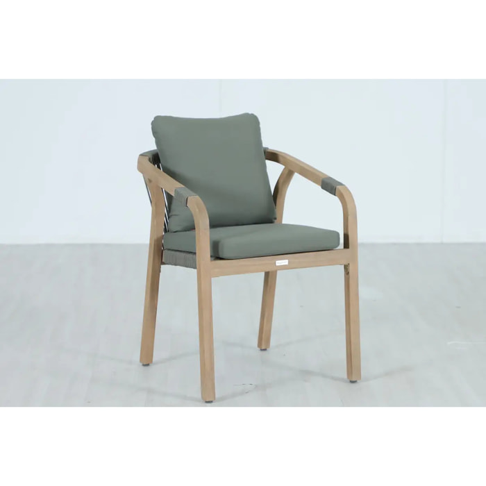 Fauteuil de jardin empilable Papouasie vert laurier