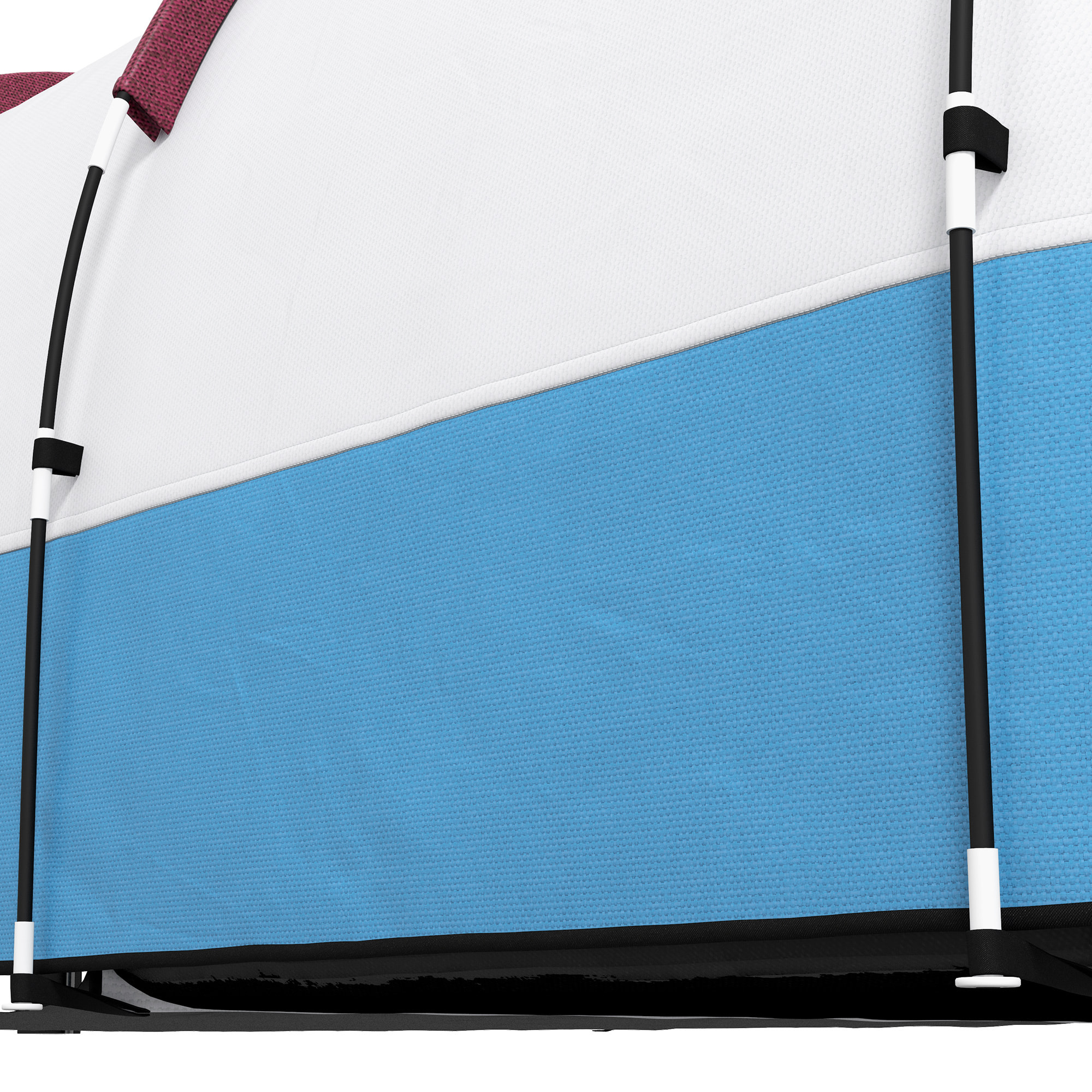 Tienda de Campaña Familiar para 2-3 Personas Tienda de Camping Plegable con 2 Habitaciones y Bolsa de Transporte Impermeable para Senderismo 420x200x150 cm Multicolor