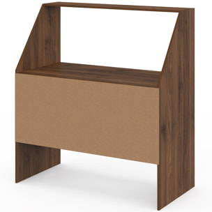 Etagère de rangement sous pente Jeanne effet noyer