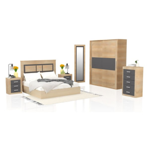 Dormitorio Kira 5C Plus Cambria - Grafito