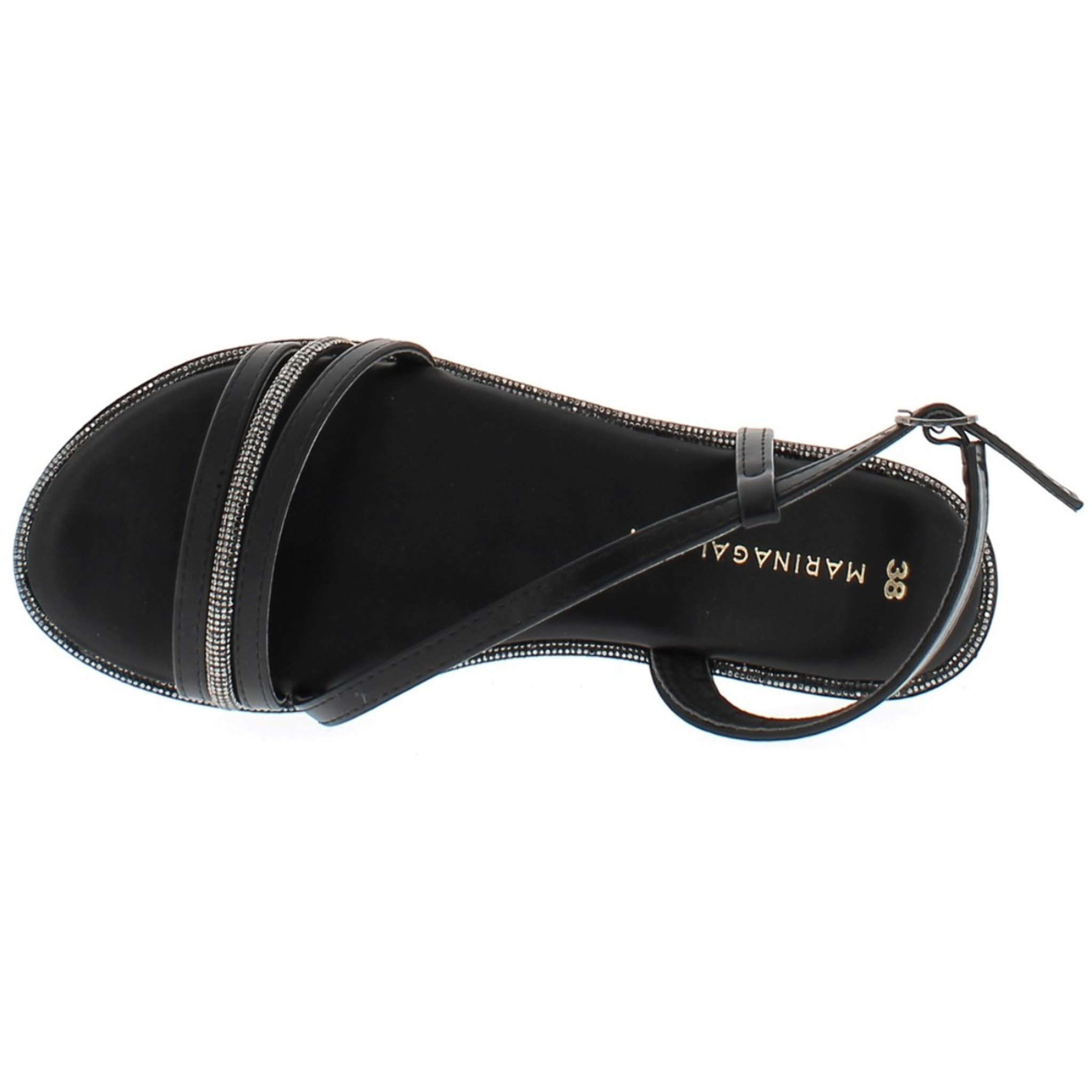 Marina Galanti Scarpe Donna Flat Braided Sandals Jewel MG 1E164 Black
