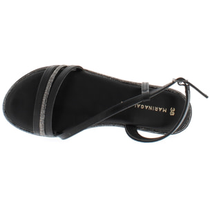 Marina Galanti Scarpe Donna Flat Braided Sandals Jewel MG 1E164 Black