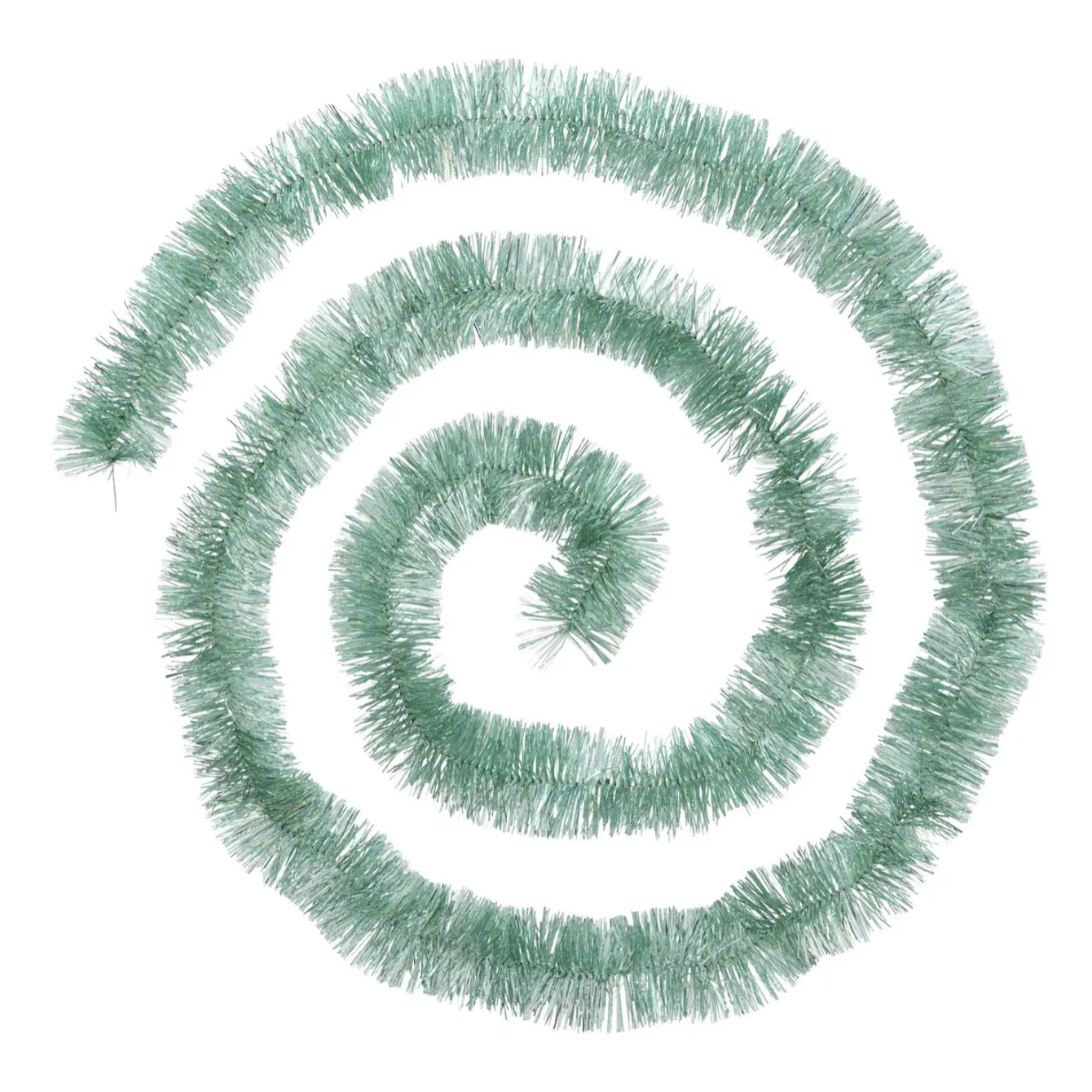 Guirlande de Noël holographique 50x4x2m vert amande