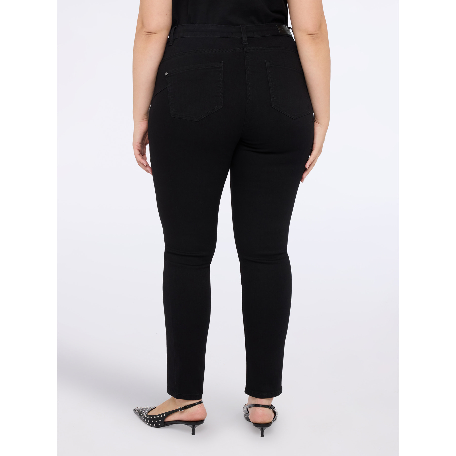 Fiorella Rubino - Vaqueros ajustados lavado negro - Negro