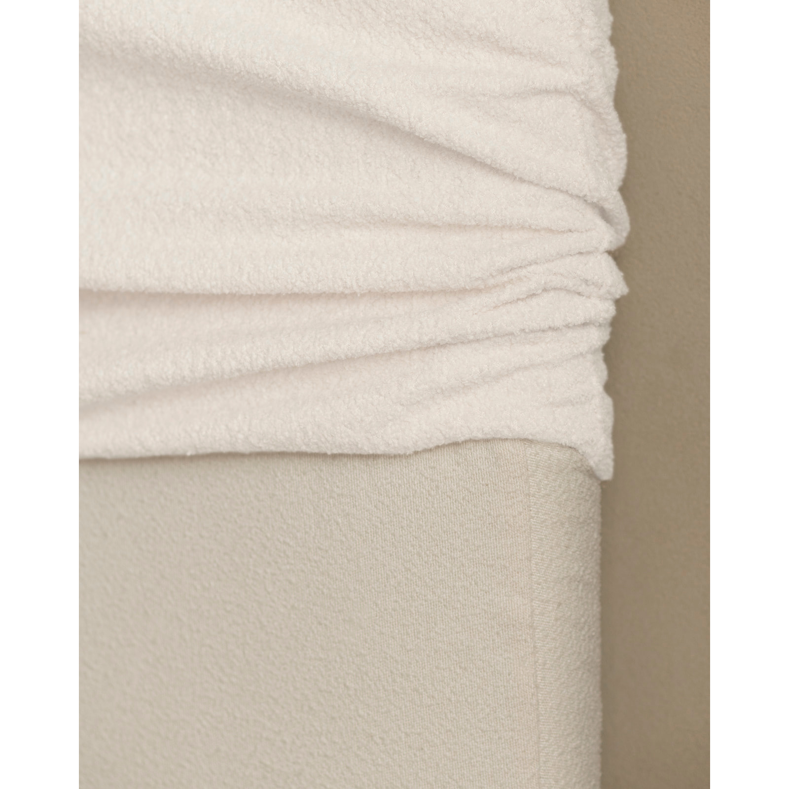 Tête de lit déhoussable en bouclé blanc en différentes tailles
