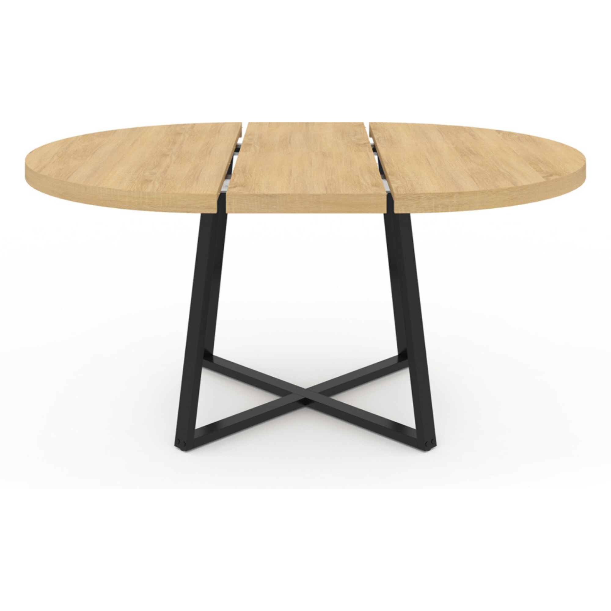 Table à manger extensible Sana 120-160 cm - Bois - Noir