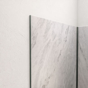 Pack 3 Panneaux Muraux Pierre Artic Storm 90x210cm et Profilés Noirs - STONE'IT