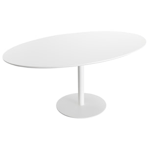 Table à manger design blanche ovale L169 cm HALIA