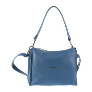 Borsa a spalla da donna Made in Italy - Modello Celeste Plus - 100% pelle - 28.0 x 24.0 x 15.5 cm