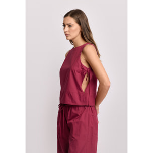 Kocca - Top con scollo bateau Donna, Tinta unita, Girocollo