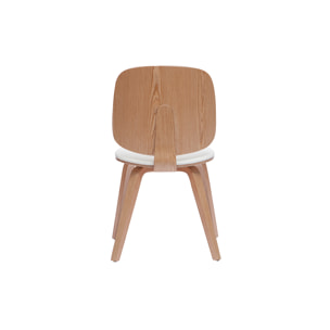 Chaises scandinaves en bois clair et blanc (lot de 2) BECK