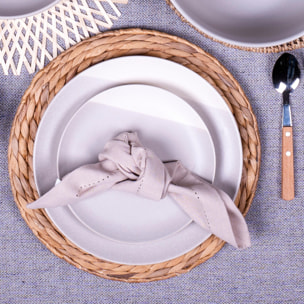 Lot de 6 assiettes à dessert, TERRE DE SIENNE