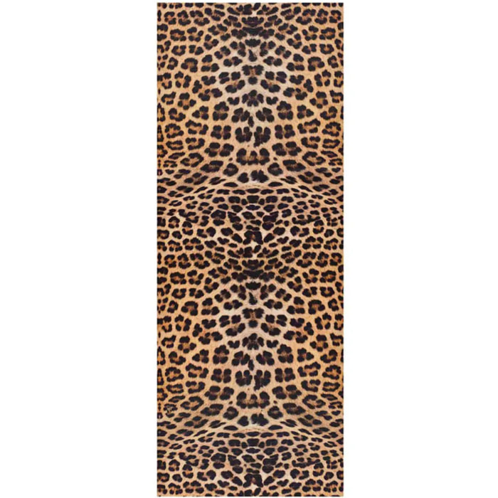 RICCI Alfombra vinílica de cocina estampado animal en amarillo, varias medidas disponibles.
