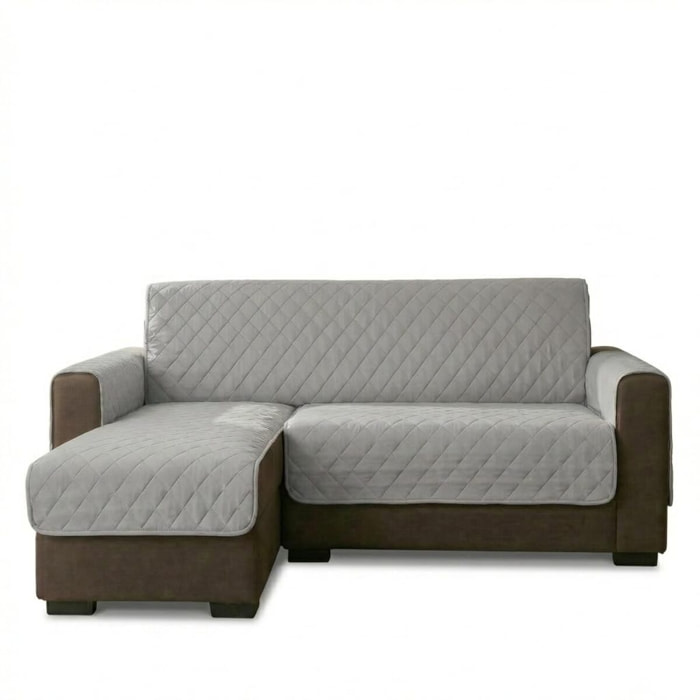 Copridivano 3 posti con penisola impermeabile e antimacchia, telo protettivo con braccioli adattabile a penisola destra e sinistra, vestibilità pratica e ampia copertura, protegge da liquidi e sporco, facile da lavare, ideale per uso quotidiano