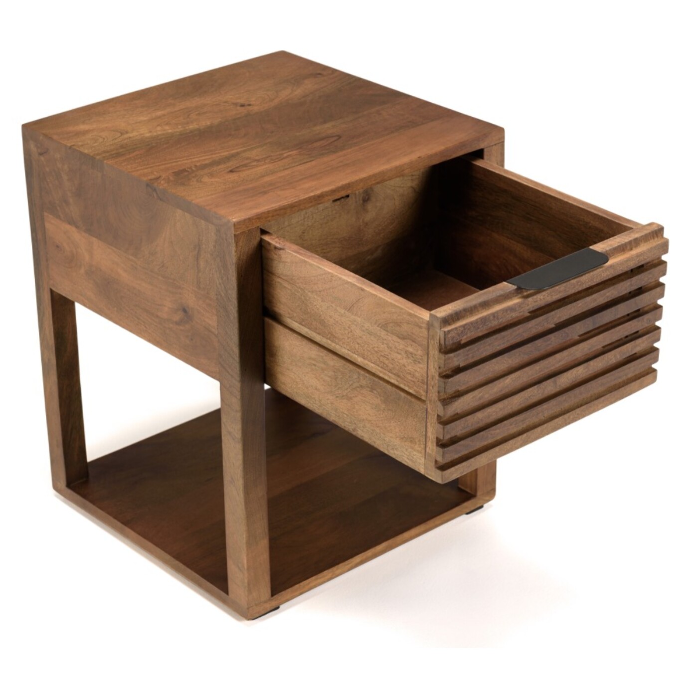 ALIX - Table de chevet en bois de manguier 1 tiroir ajouré