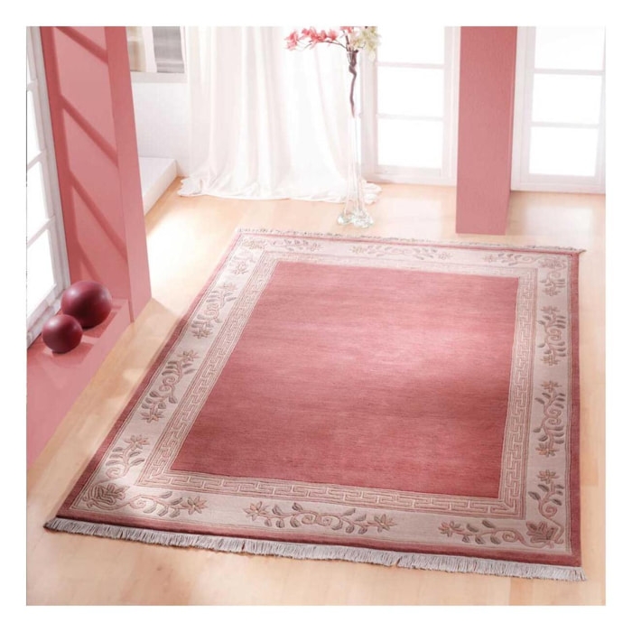 Tapis salon et chambre fait main en laine motif simple SUCA