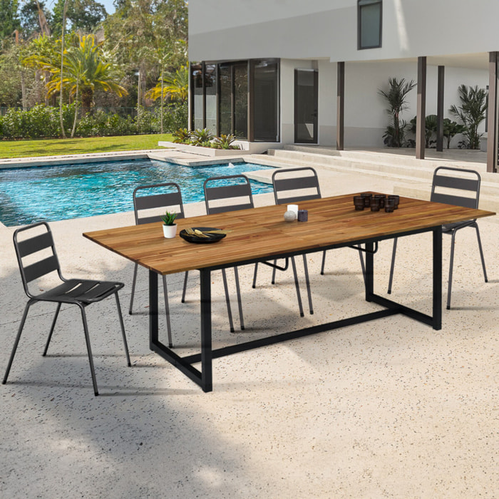 Table de jardin extensible Acacia 160-200cm