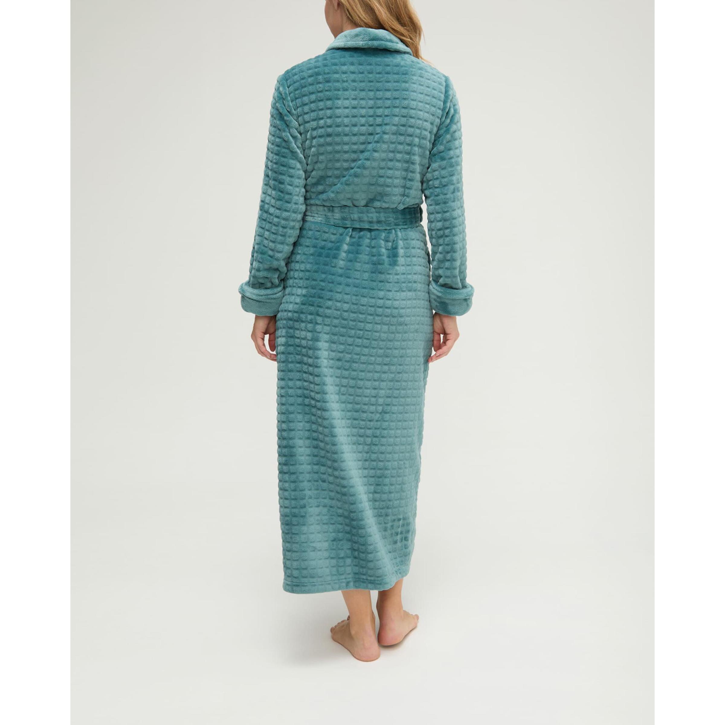 Bata mujer larga jacquard con cinturon