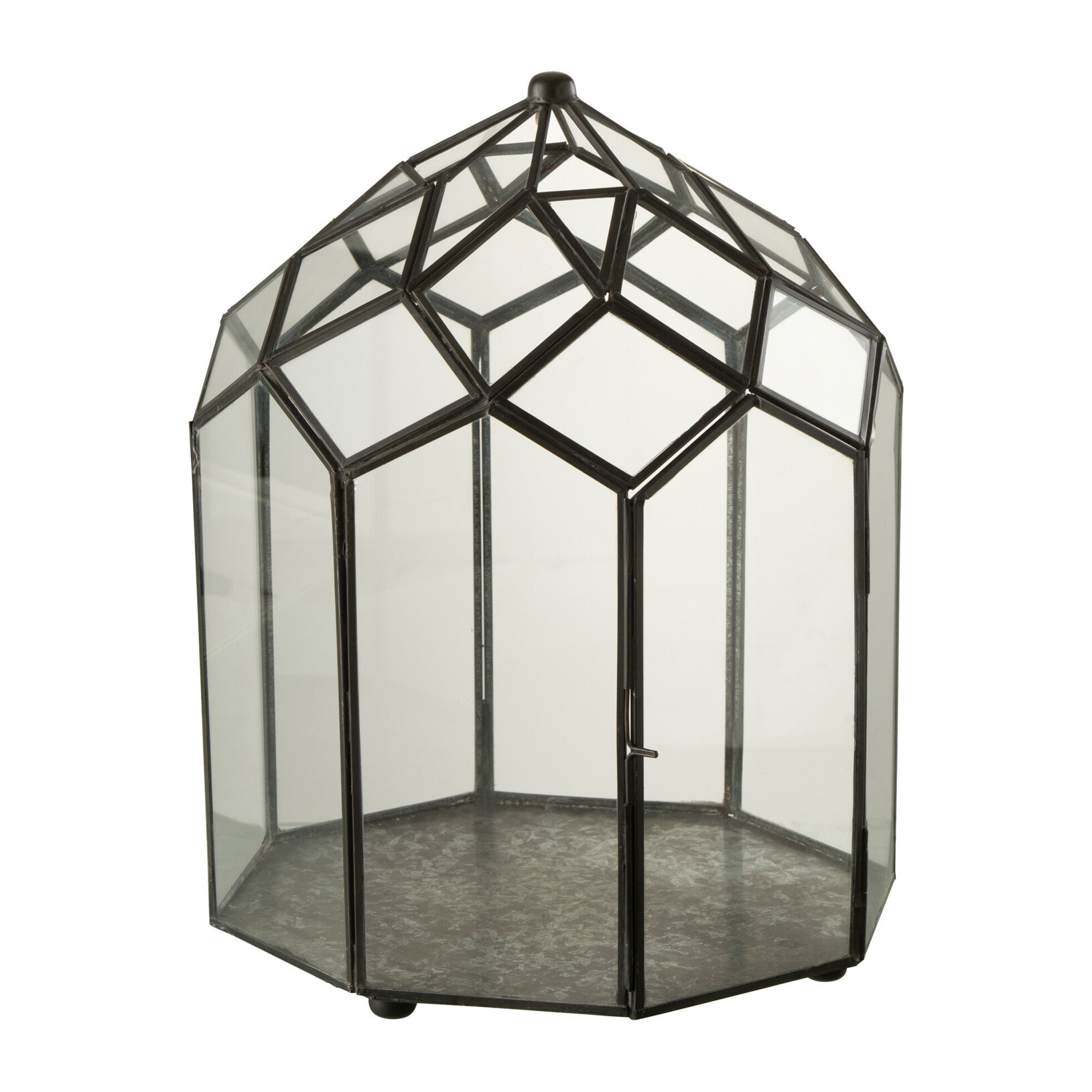 J-Line terrarium - verre/métal - noir - medium - Ø 25 cm