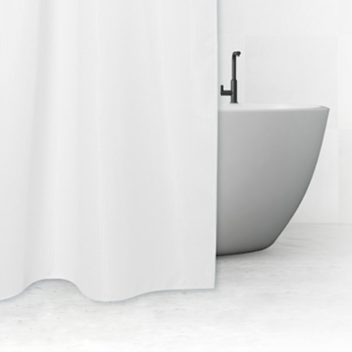 Rideau de douche 180x200cm Blanc Modern Color
