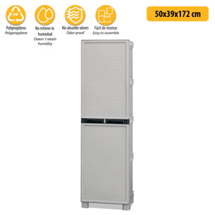 Armario para ropa en polipropileno, l 500 x p 390 x h 1720 mm