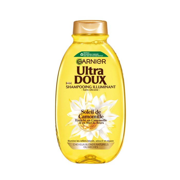Lot de 12 - Garnier Ultra Doux Soleil de Camomille Shampooing Illuminant 300ml - Homme & Femme