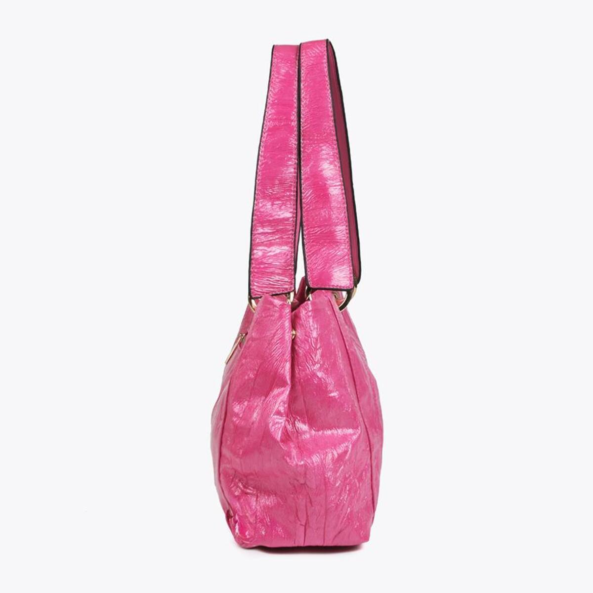 Borsa a tracolla effetto pelle texture