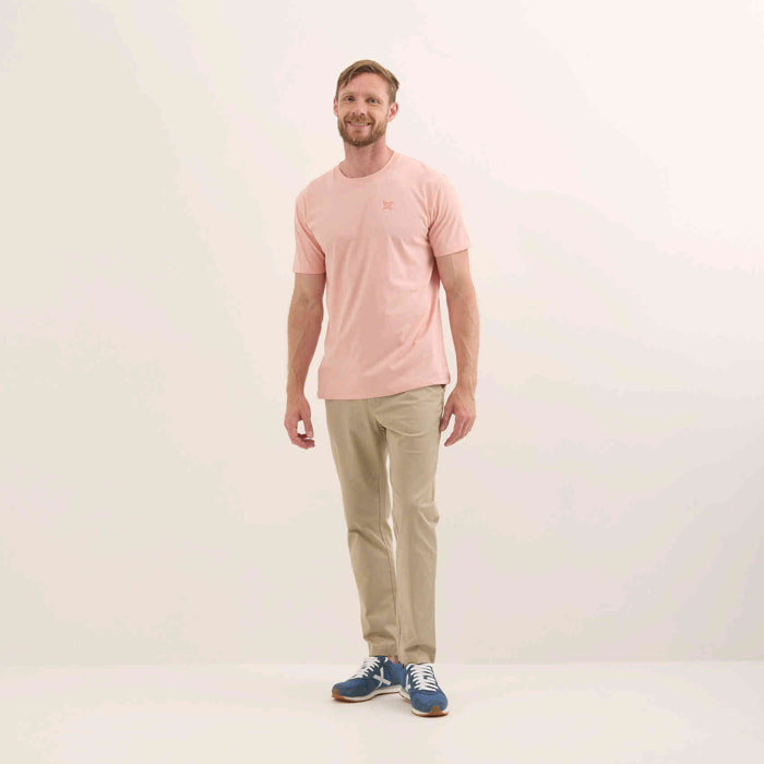 Camiseta Básica Algodón Orgánico Melocotón ESSENTIALS T-SHIRT PEACH