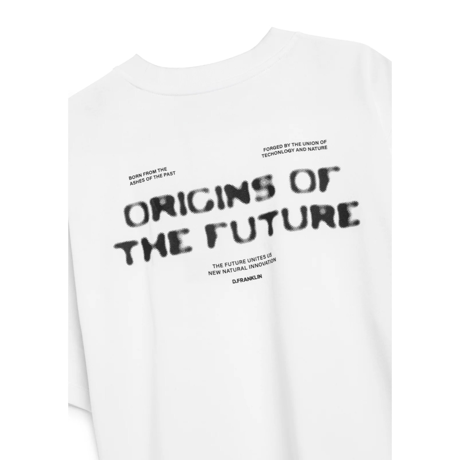 Camiseta Origins Cropped Blanco/ Negro