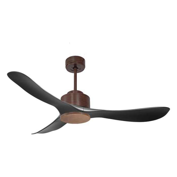 Ventilateur de plafond ø132 cm avec Wifi Réversible Hypersilence 40   W brun